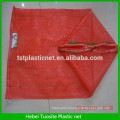 red pp mesh bags for 30kg onion, size 50*80cm, top with drawstring